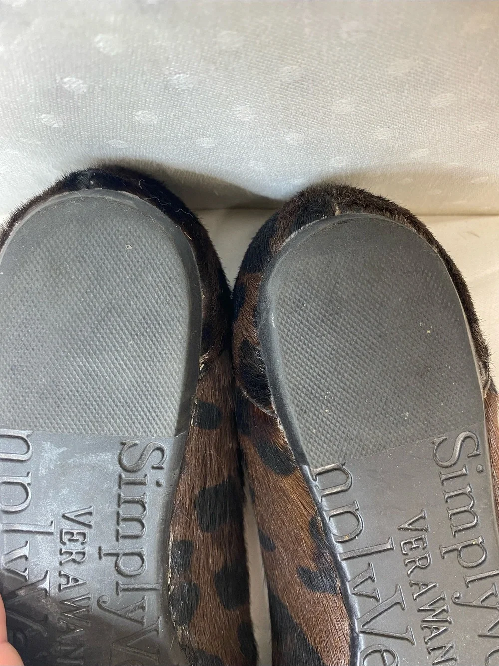 Simply Vera Ganauche Leopard Leather Shoes Flats Size 7.5M